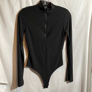 Fashion Nova Black Long Sleeve Bodysuit